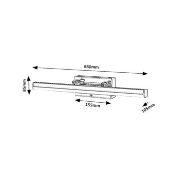 Aplica baie LED IP44 Turgon crom Rabalux 75017, 20W
