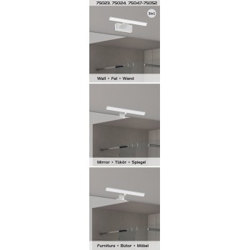 Aplica baie LED IP44 Loric negru Rabalux 75024, 6W