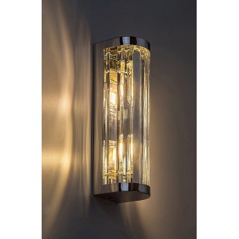 Aplica baie IP44 Sybil crom Rabalux 75035, 2xG9