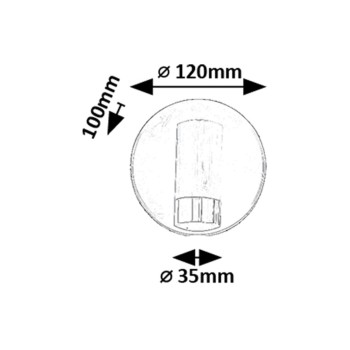 Aplica baie LED Kadir negru/ auriu Rabalux 75040, 3W