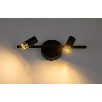 Aplica baie LED IP44 Kadir negru/ auriu Rabalux 75041, 6W