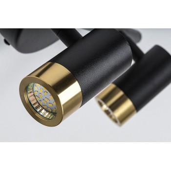 Aplica baie LED IP44 Kadir negru/ auriu Rabalux 75041, 6W