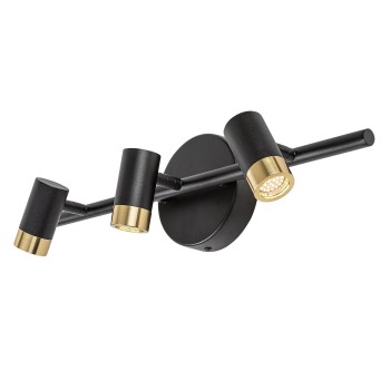 Aplica baie LED IP44 Kadir negru/ auriu Rabalux 75042, 9W