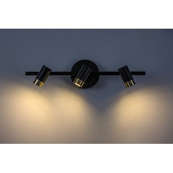 Aplica baie LED IP44 Kadir negru/ auriu Rabalux 75042, 9W