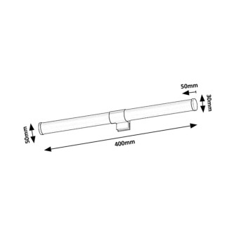 Aplica baie LED IP44 Zain negru Rabalux 75043, 6W