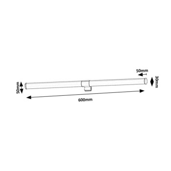 Aplica baie LED IP44 Zain negru Rabalux 75044, 8W
