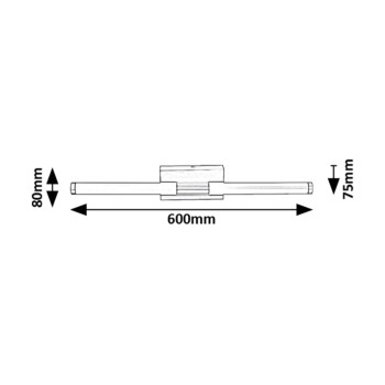 Aplica baie LED IP44 Tilora negru Rabalux 75045, 8W