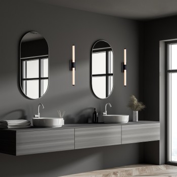 Aplica baie LED IP44 Tilora negru Rabalux 75045, 8W