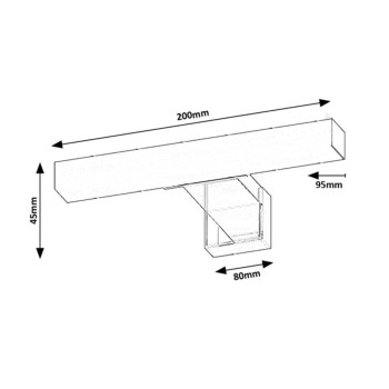 Aplica baie LED IP44 Oliro crom Rabalux 75047, 4W