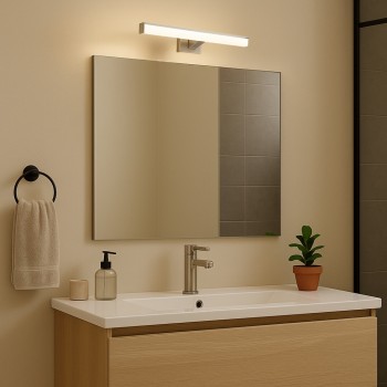 Aplica baie LED IP44 Oliro crom Rabalux 75048, 6W