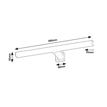 Aplica baie LED IP44 Oliro negru Rabalux 75051, 6W