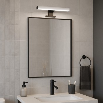Aplica baie LED IP44 Oliro negru Rabalux 75051, 6W