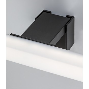 Aplica baie LED IP44 Oliro negru Rabalux 75052, 9W