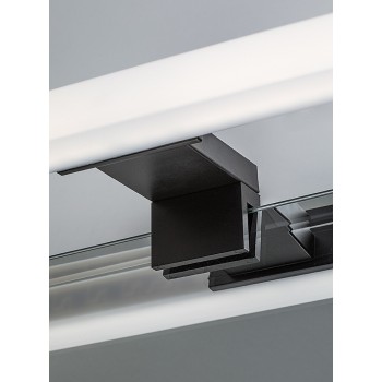 Aplica baie LED IP44 Oliro negru Rabalux 75052, 9W