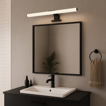 Aplica baie LED IP44 Oliro negru Rabalux 75052, 9W