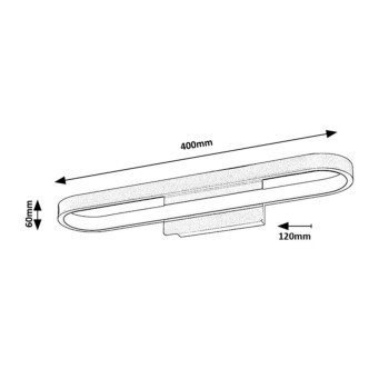 Aplica baie LED IP44 Odran auriu Rabalux 75055, 15W