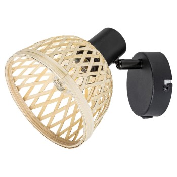 Aplica de perete Rattan negru mat Rabalux 3133, 1xE14