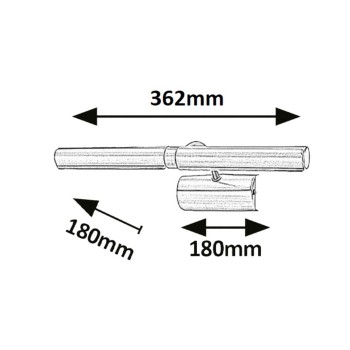 Aplica de perete Picture light bronz Rabalux 3642, 2xE14
