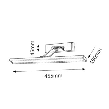 Aplica de perete LED Picture slim crom Rabalux 3907, 8W