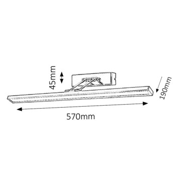 Aplica de perete LED Picture slim crom Rabalux 3908, 12W