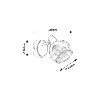 Aplica de perete Tamara crom Rabalux 5346, 1xE14