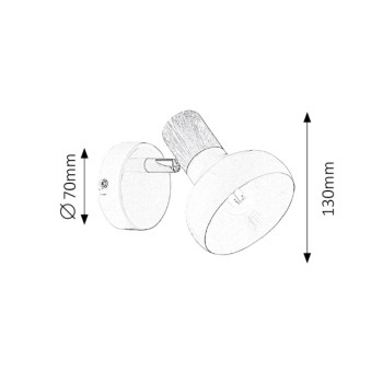 Aplica de perete Holly alb Rabalux 5943, 1xE14