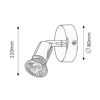 Aplica de perete Norton crom Rabalux 6045, 1xGU10