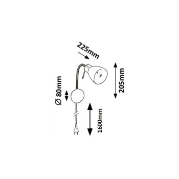 Aplica de perete Soma crom satin Rabalux 6300, 1xE14