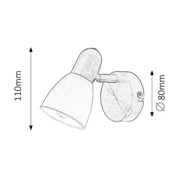 Aplica de perete Soma bronz Rabalux 6306, 1xE14