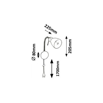 Aplica de perete Soma bronz Rabalux 6320, 1xE14