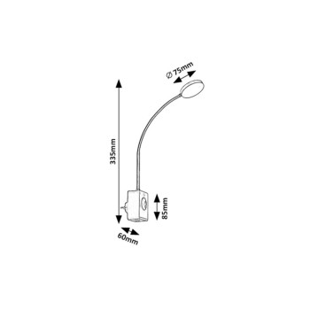 Aplica de perete LED Tivro negru Rabalux 71284, 4W