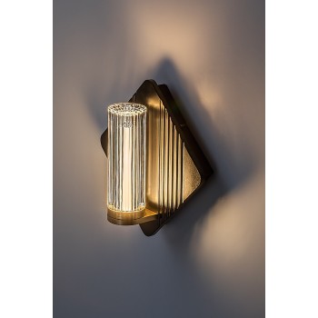 Aplica baie LED IP44 Rosaline negru/ auriu Rabalux 71407, 7W