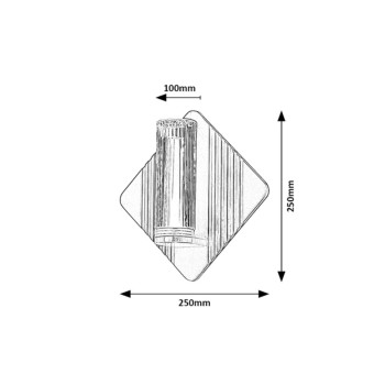 Aplica baie LED IP44 Rosaline negru/ auriu Rabalux 71407, 7W
