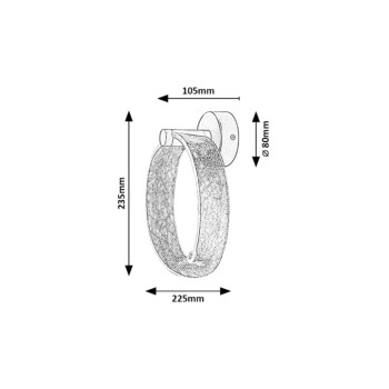Aplica de perete LED Olyssia auriu Rabalux 71463, 6W