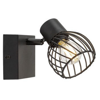 Aplica de perete Aberama negru Rabalux 73001, 1xE14