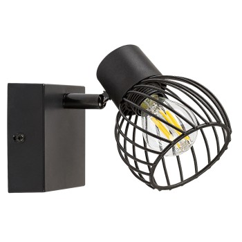 Aplica de perete Aberama negru Rabalux 73001, 1xE14