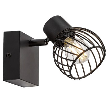 Aplica de perete Aberama negru Rabalux 73001, 1xE14