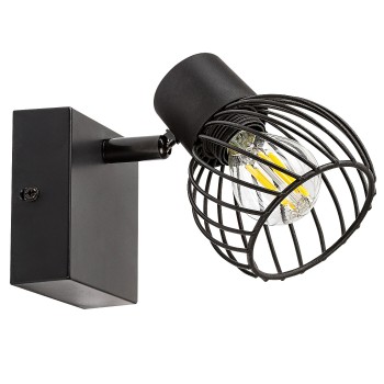 Aplica de perete Aberama negru Rabalux 73001, 1xE14