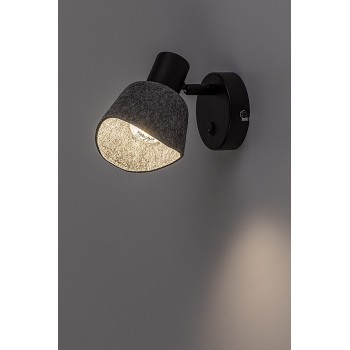 Aplica de perete Farelia negru Rabalux 73005, 1xE14