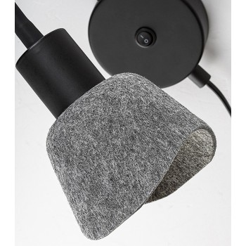 Aplica de perete Farelia negru Rabalux 73009, 1xE14