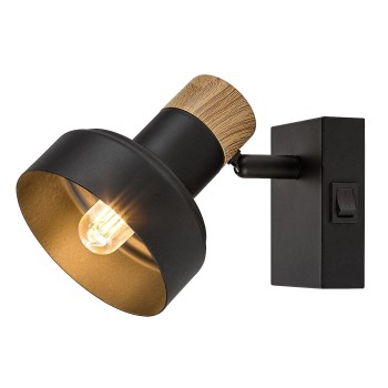 Aplica de perete Saskia negru Rabalux 73055, 1xE14