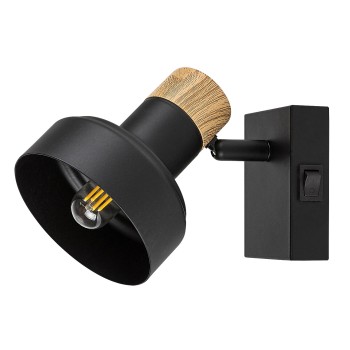 Aplica de perete Saskia negru Rabalux 73055, 1xE14