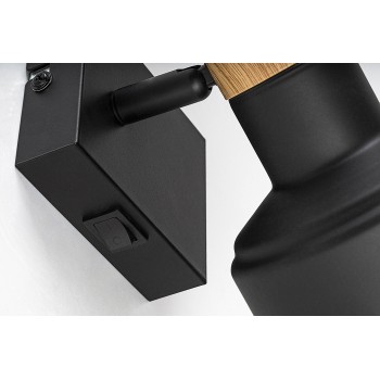 Aplica de perete Saskia negru Rabalux 73055, 1xE14