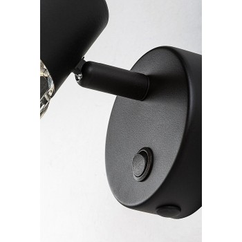 Aplica de perete Venaro negru Rabalux 73059, 1xE14
