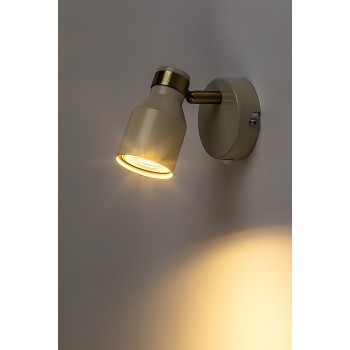 Aplica de perete Nezori alb os/ auriu Rabalux 73095, 1xGU10