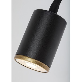 Aplica de perete Nolie negru mat Rabalux 73111, 1xGU10