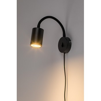 Aplica de perete Nolie negru mat Rabalux 73111, 1xGU10