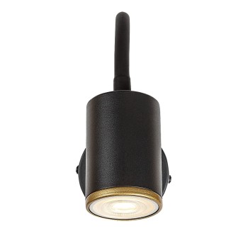 Aplica de perete Nolie negru mat Rabalux 73111, 1xGU10