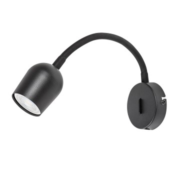 Aplica de perete Lianet negru mat Rabalux 73113, 1xGU10