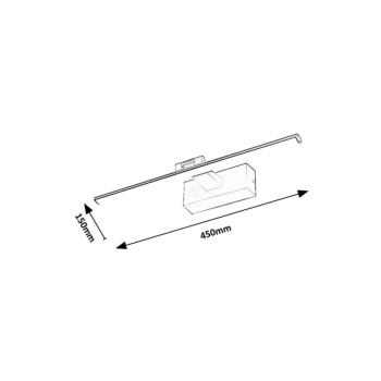Aplica de perete LED Gaten negru Rabalux 78001, 8W